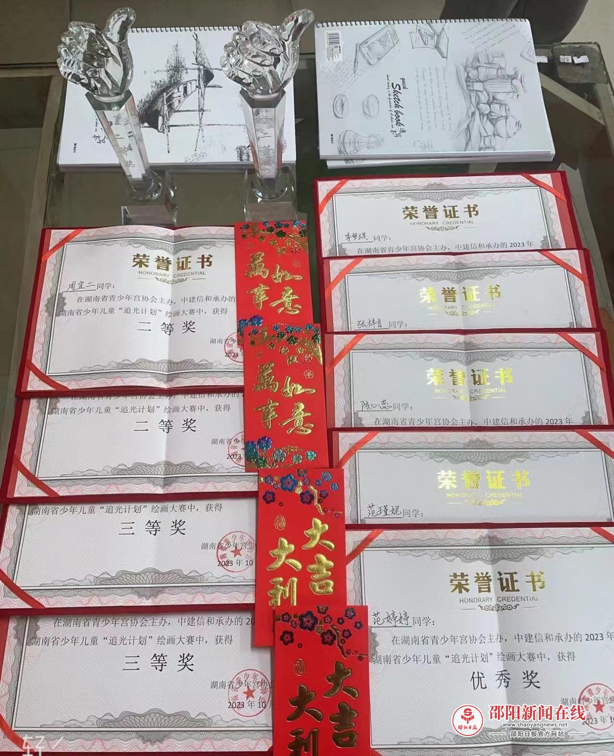 隆回县在2023年湖南省少年儿童“追光计划”绘画大赛获佳绩_邵商网