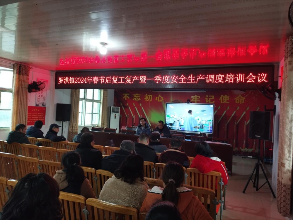 隆回县罗洪镇召开节后安全生产调度培训会议