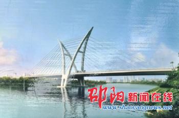 邵阳市雪峰大桥上游两翼初具雏形 预计两年后正式通车