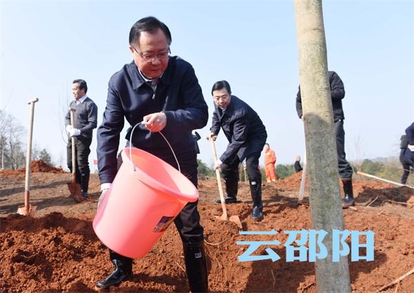 市委书记龚文密带头义务植树 为邵阳增绿添彩