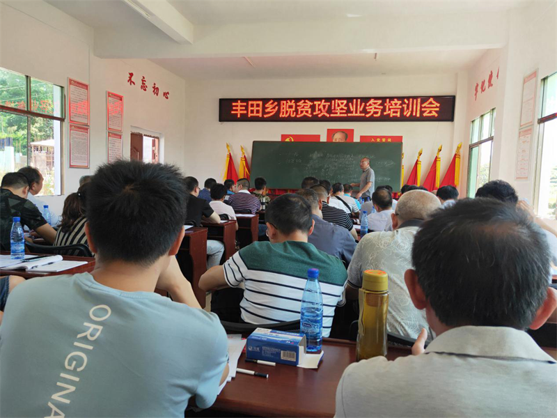 新宁县丰田乡加强业务培训，助力脱贫攻坚