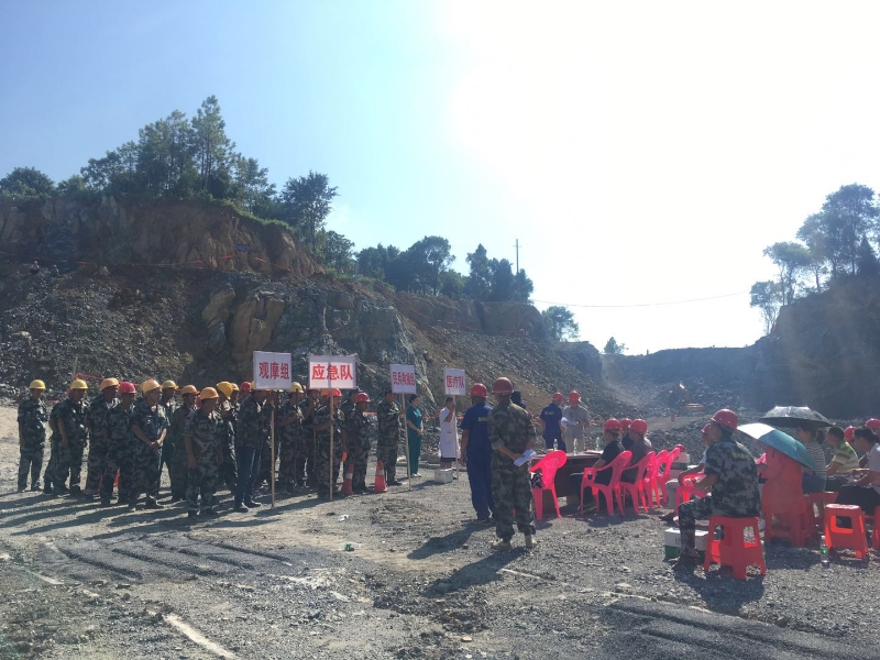 隆回桃花坪街道开展非煤矿山应急救援演练