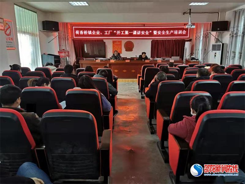 隆回县荷香桥镇召开“开工第一课讲安全”暨安全生产培训会