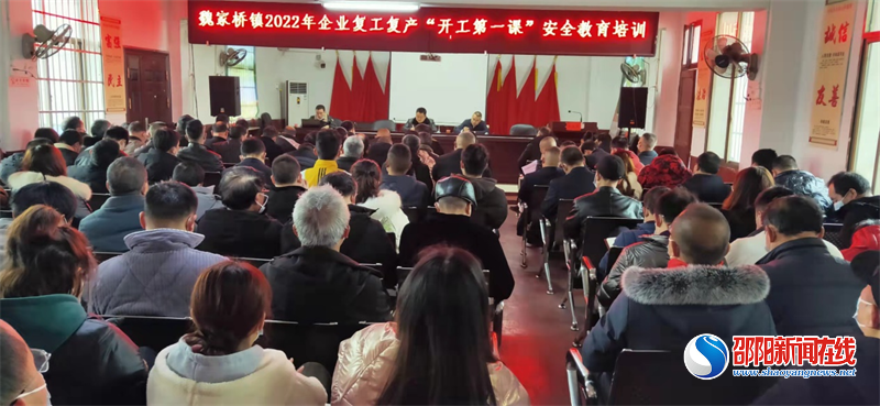 邵东市魏家桥镇开展节后复工复产“开工第一课讲安全”活动
