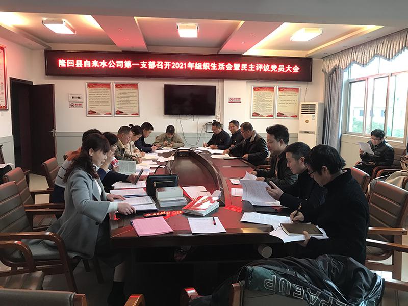 隆回县自来水公司召开2021年度组织生活会暨民主评议党员大会