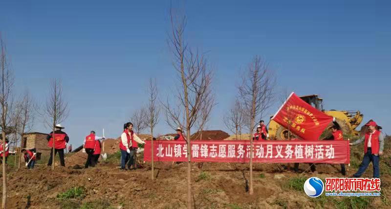 隆回县北山镇开展志愿服务义务植树活动