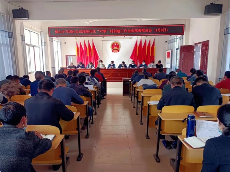洞口县桐山乡召开市域社会治理现代化六项重点工作及“六零”村创建工作全面部署推进会