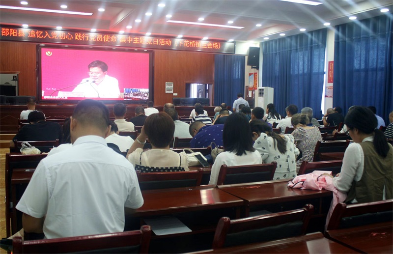 邵阳县下花桥镇开展“追忆入党初心，践行党的使命”集中主题党日活动
