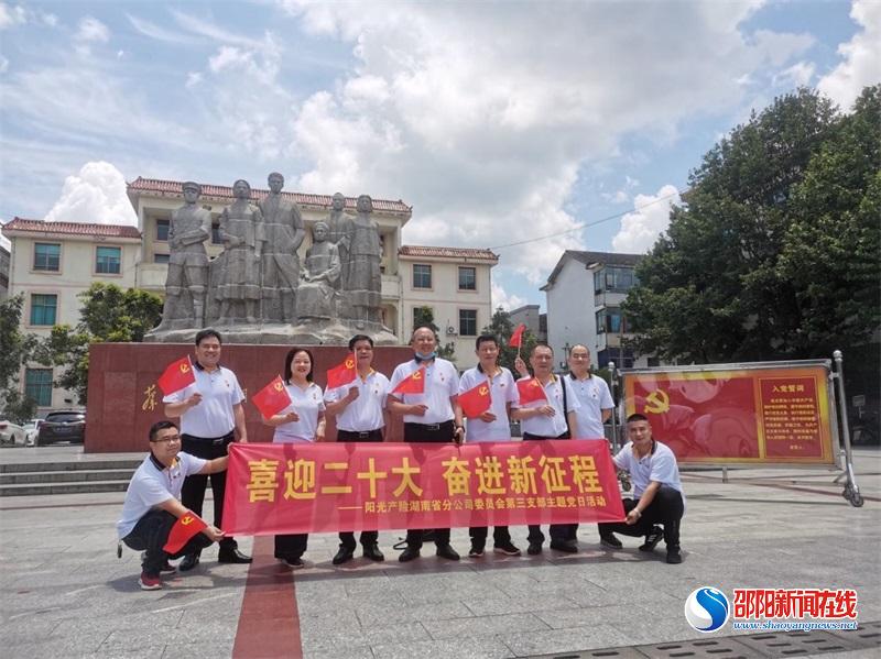 阳光财产保险股份有限公司湖南省分公司第三党支部开展主题党日活动