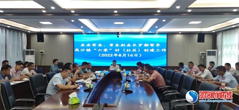 洞口县:罗颢到高沙镇督导“六零”村（社区）创建工作