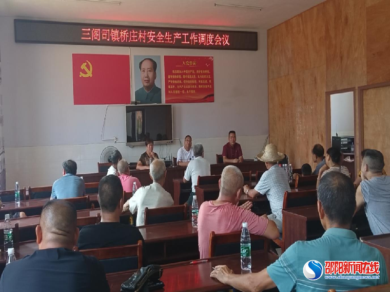 隆回县三阁司镇桥庄村召开安全生产工作调度会