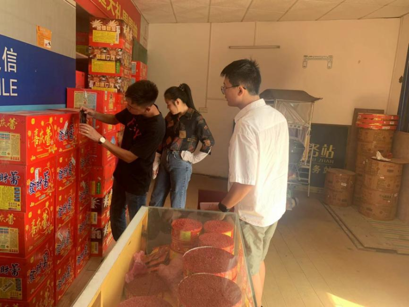 洞口县杨林镇对烟花爆竹经营门店组织开展执法检查