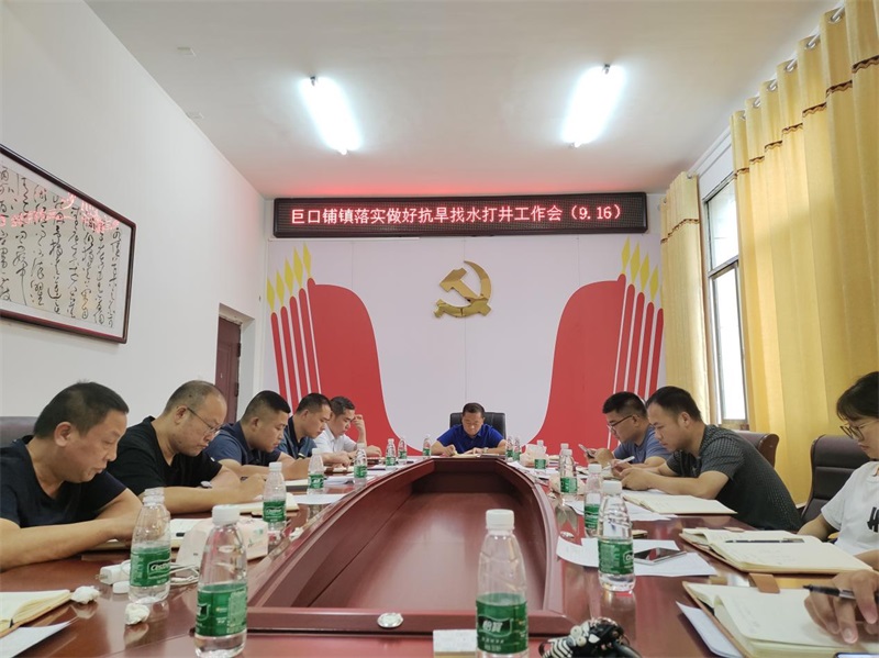 新邵县巨口铺镇召开落实做好抗旱找水打井工作会
