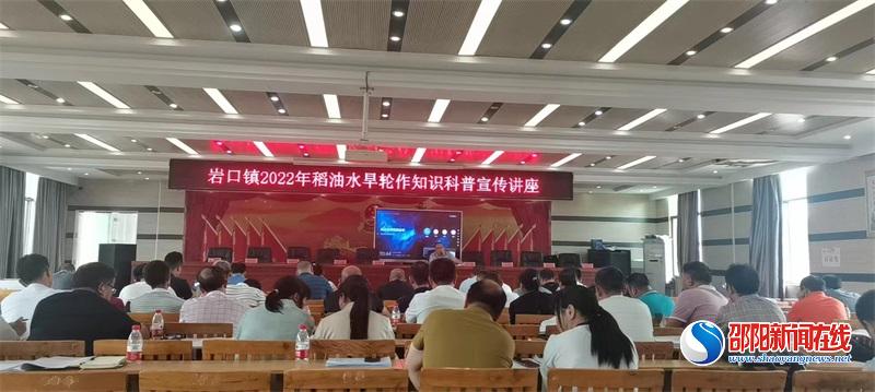 隆回县岩口镇开展稻油水旱轮作知识科普宣传讲座