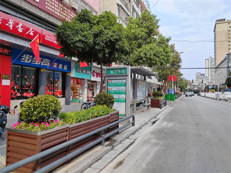 洞口县城管局：摆放景观花箱 扮靓县城街景