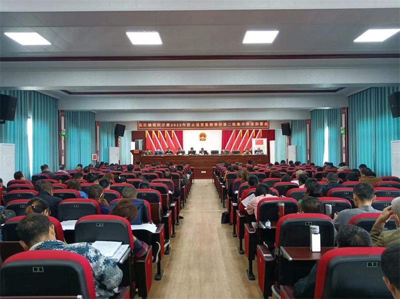 洞口县石江镇组织开展2022年防止返贫监测帮扶第二轮集中排查部署会
