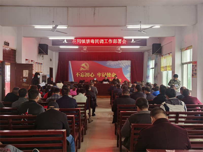 洞口县花园镇召开禁毒民调工作部署会