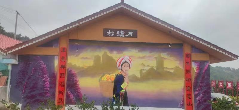 新宁县月汉村：浓墨重彩把美丽乡村美好生活定格墙上