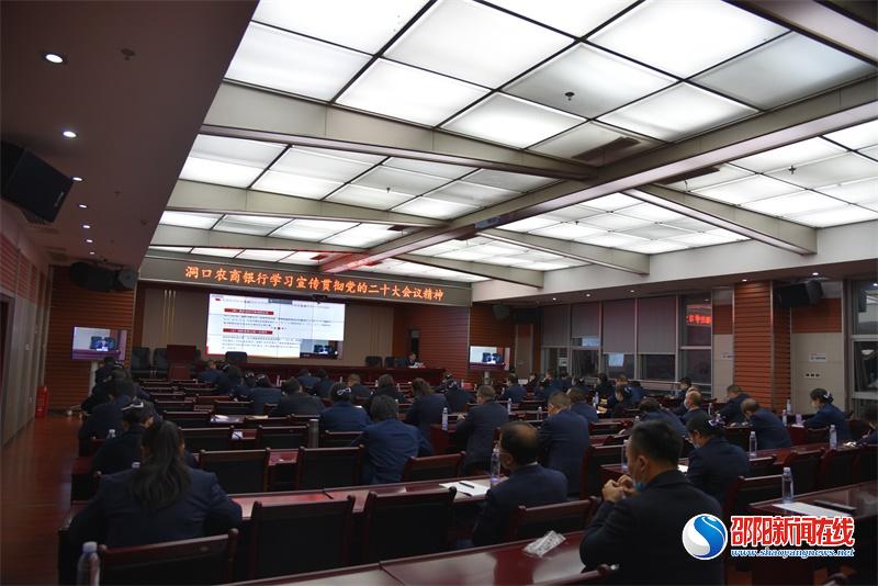 洞口农商银行：组织召开全行学习宣传贯彻党的二十大精神会议