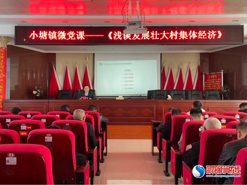 新邵县小塘镇微党课发展村集体经济为乡村振兴筑高楼