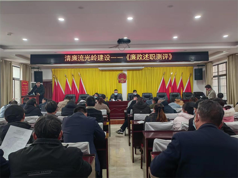 邵东市流光岭镇召开年度廉政述职测评会