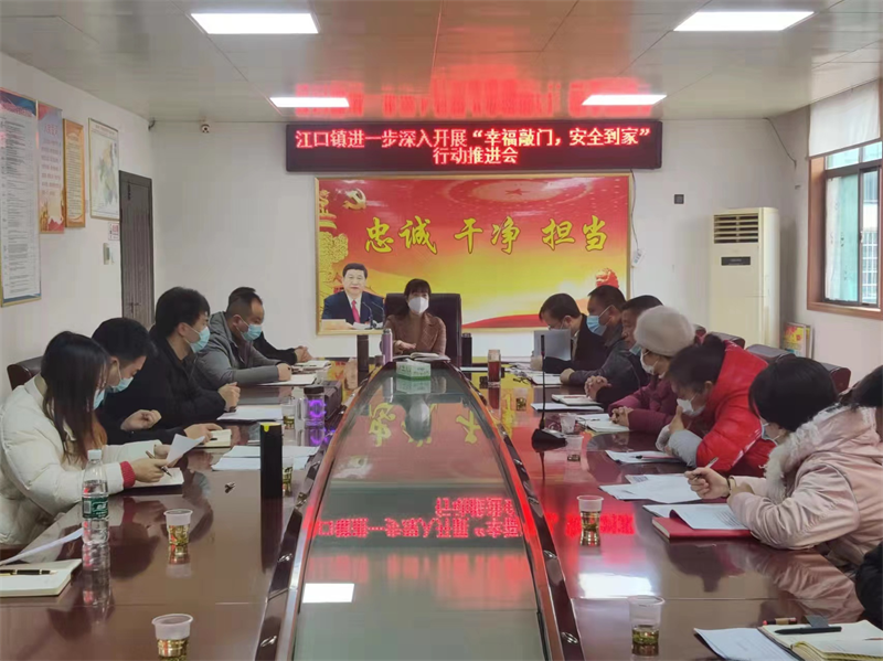 洞口县江口镇开展“幸福敲门，安全到家”行动