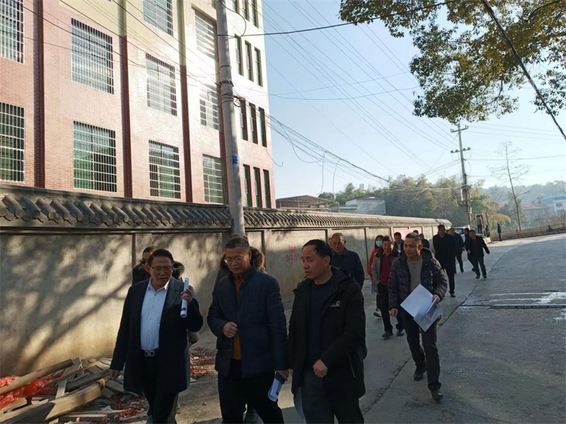 隆回县人民政府调研滩头镇三面九年义务制学校建设工作