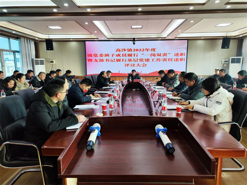 洞口县高沙镇召开2022年度支部书记履行基层党建工作责任述职评议会