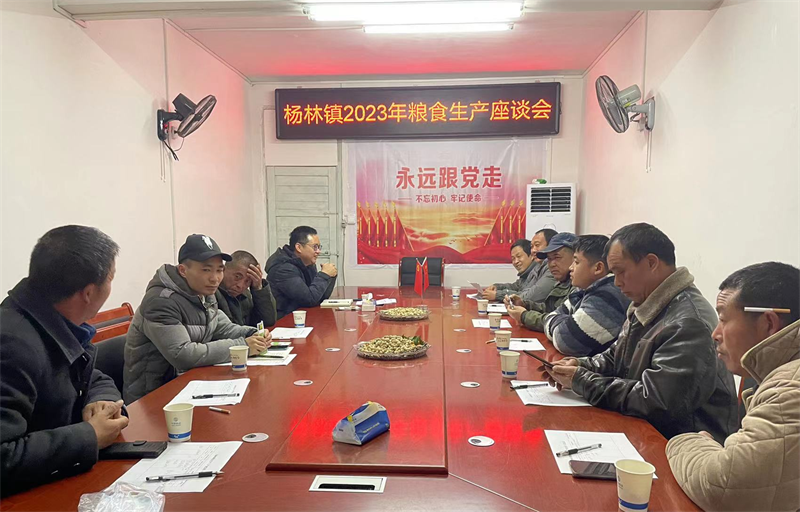 洞口县杨林镇召开粮食生产种植大户座谈会