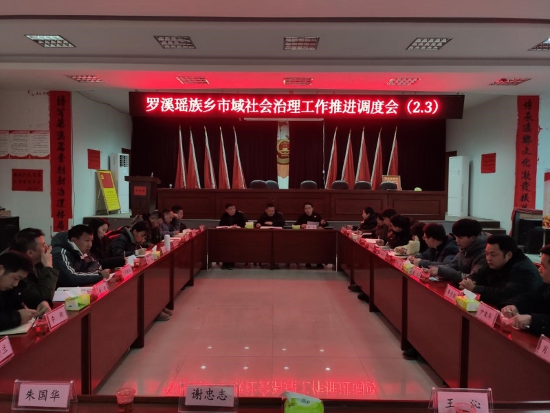 洞口县罗溪瑶族乡召开市域社会治理工作推进调度会