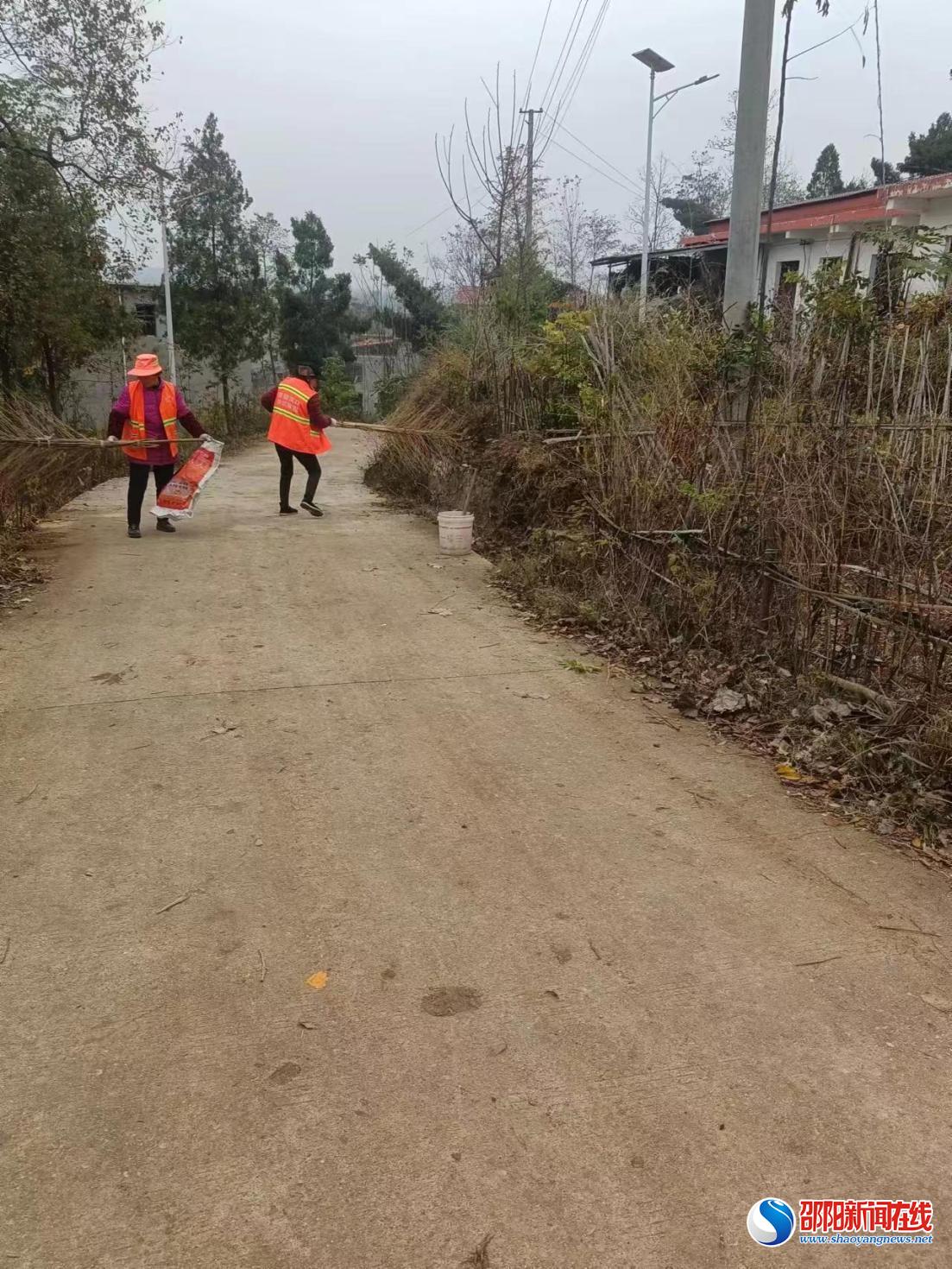 洞口县杨林镇破刀村开展易地搬迁集中安置点环境卫生整治行动