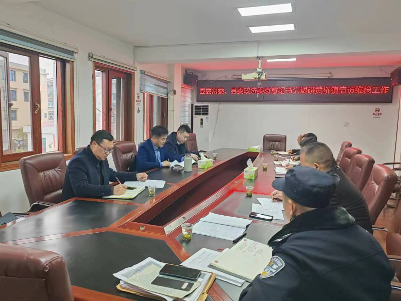 洞口县袁愈绍一行到黄桥镇调研信访工作