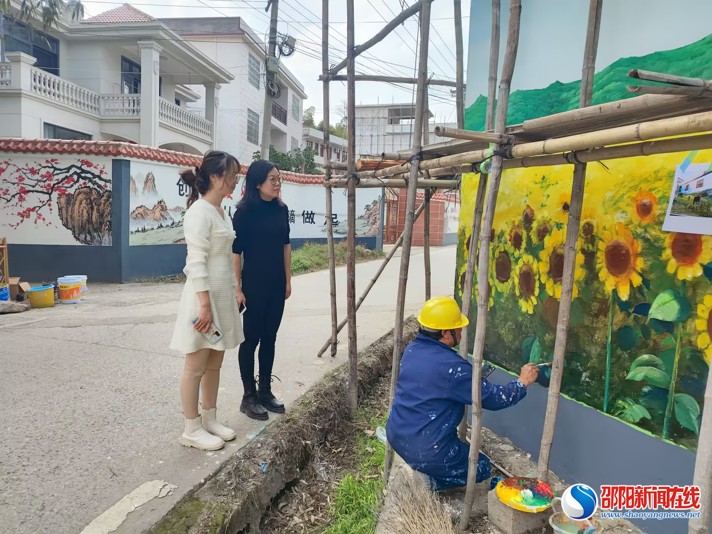 洞口县石柱镇持续开展自建房竹（木）脚手架安全整治工作