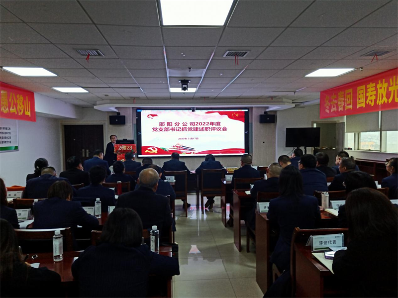 ​中国人寿邵阳分公司召开2022年度支部书记抓基层党建述职评议会