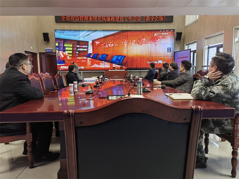 新宁县应急管理局参加全市应急管理系统党风廉政建设工作视频会议