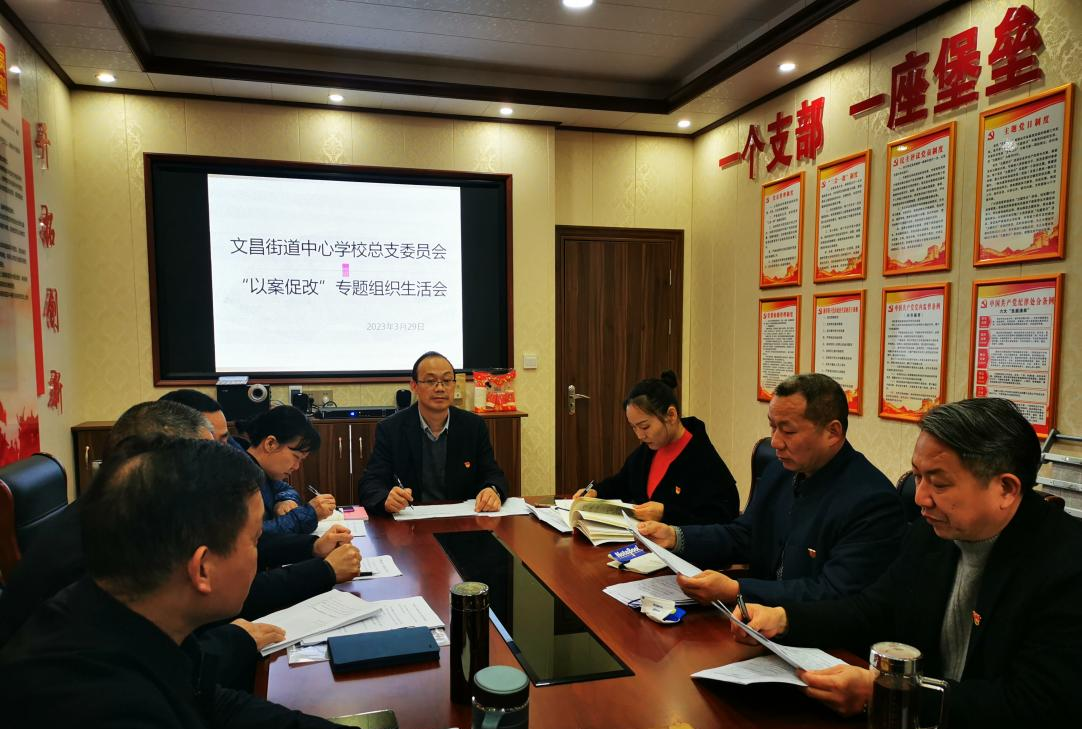 洞口县文昌中心学校党总支召开“以案促改”组织生活会