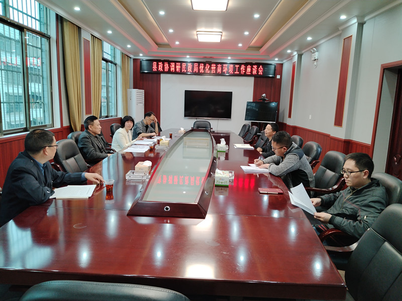 洞口县政协调研县民政局优化营商环境工作
