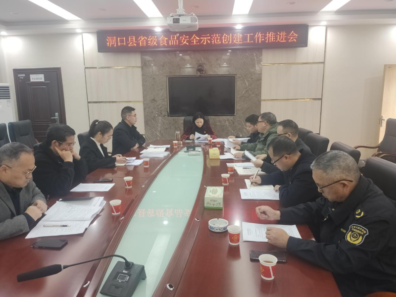 洞口县相关部门调研食品安全示范县创建工作