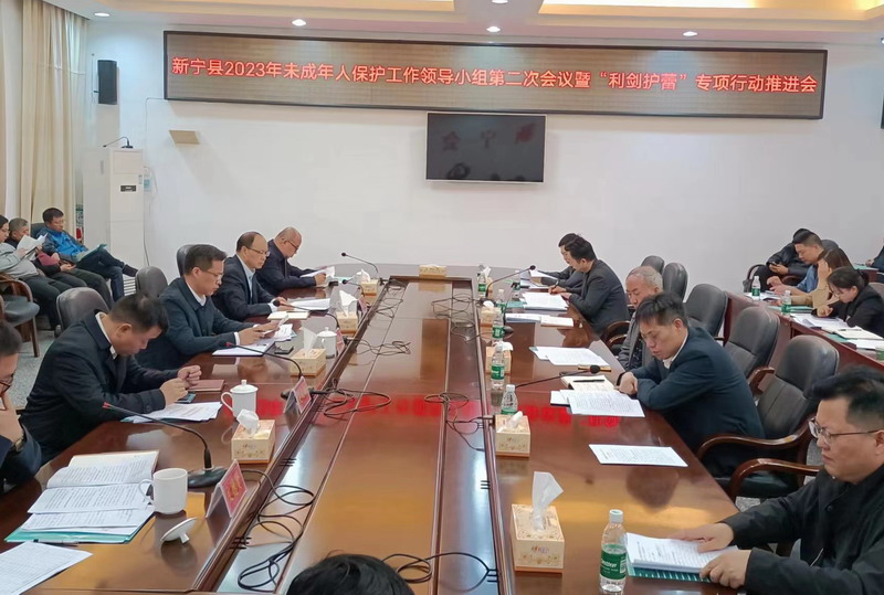 新宁县召开2023年未成年人保护工作领导小组第二次会议暨“利剑护蕾”专项行动推进会