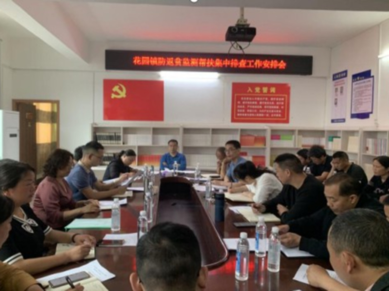 洞口县花园镇召开防返贫监测帮扶集中排查工作安排会
