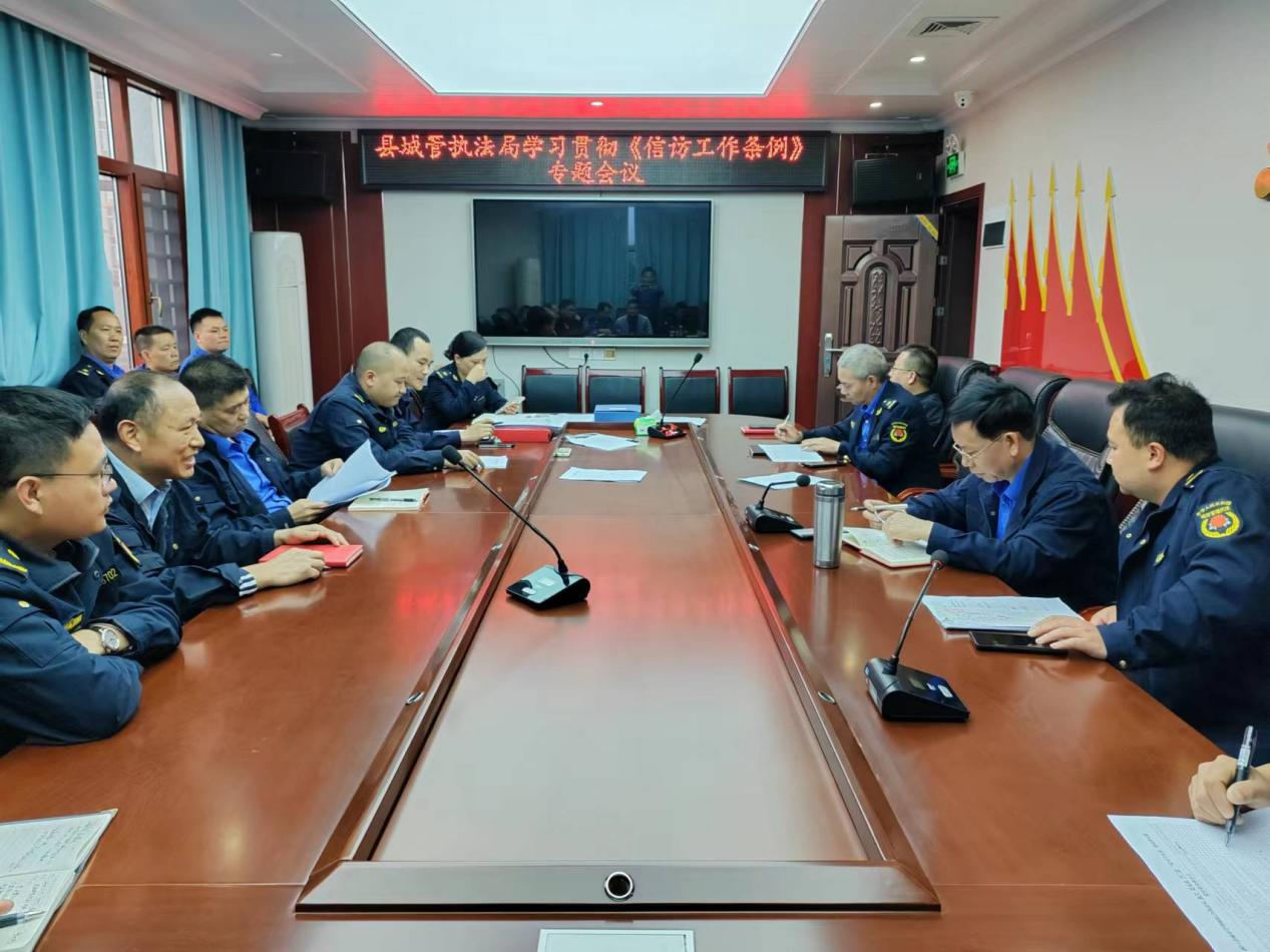 洞口县城管执法局学习贯彻《信访工作条例》