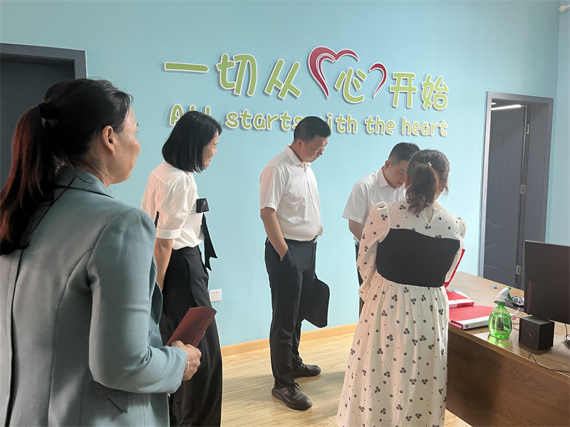 邵阳市团市委来洞口县芙蓉学校心理咨询室指导工作