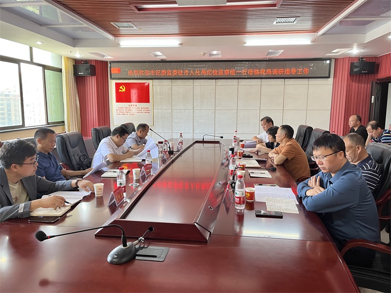 邵阳市纪委监委驻市人社局纪检监察组到洞口调研