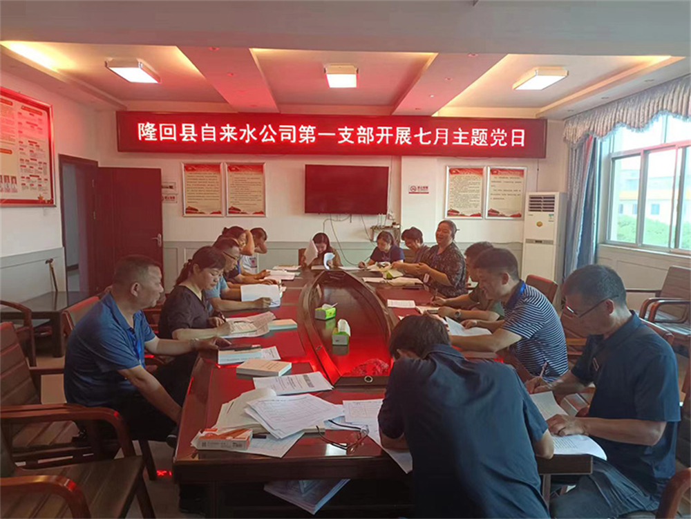 隆回自来水公司深入开展主题党日活动
