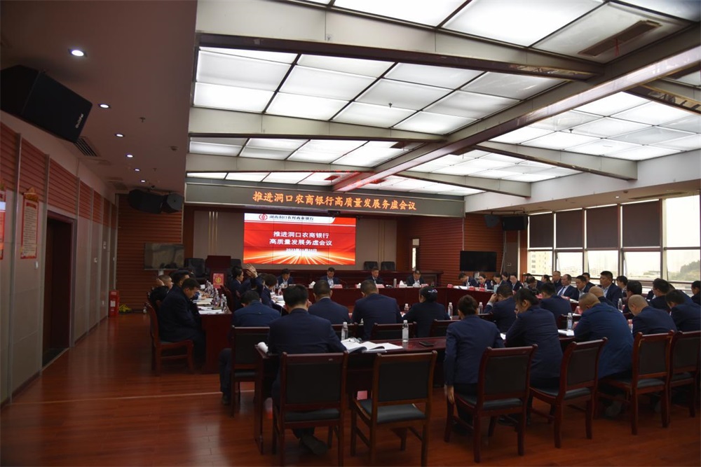 洞口农商银行召开推进高质量发展务虚会