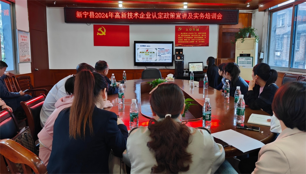新宁县科工信局举办2024年高新技术企业认定政策宣讲及实务培训