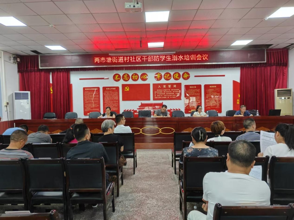 邵东市两市塘街道召开村社区干部防学生溺水培训会