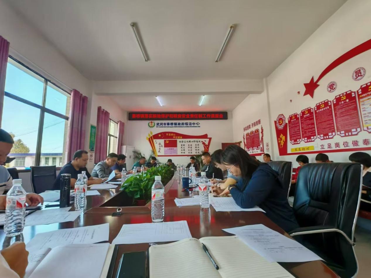 武冈市秦桥镇召开落实耕地保护和粮食安全责任制工作调度会