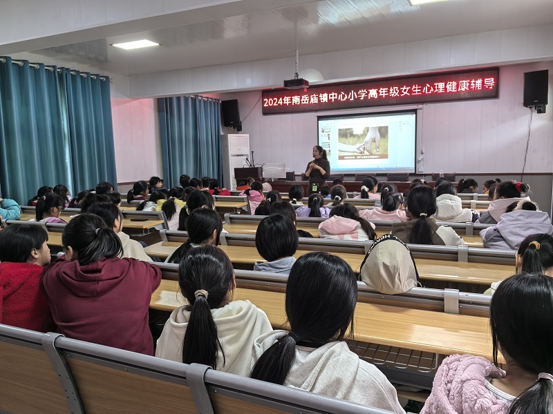 隆回县南岳庙镇中心小学开展高年级女生心理健康专题讲座