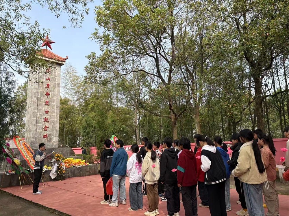 邵东市流光岭中学开展清明祭扫活动